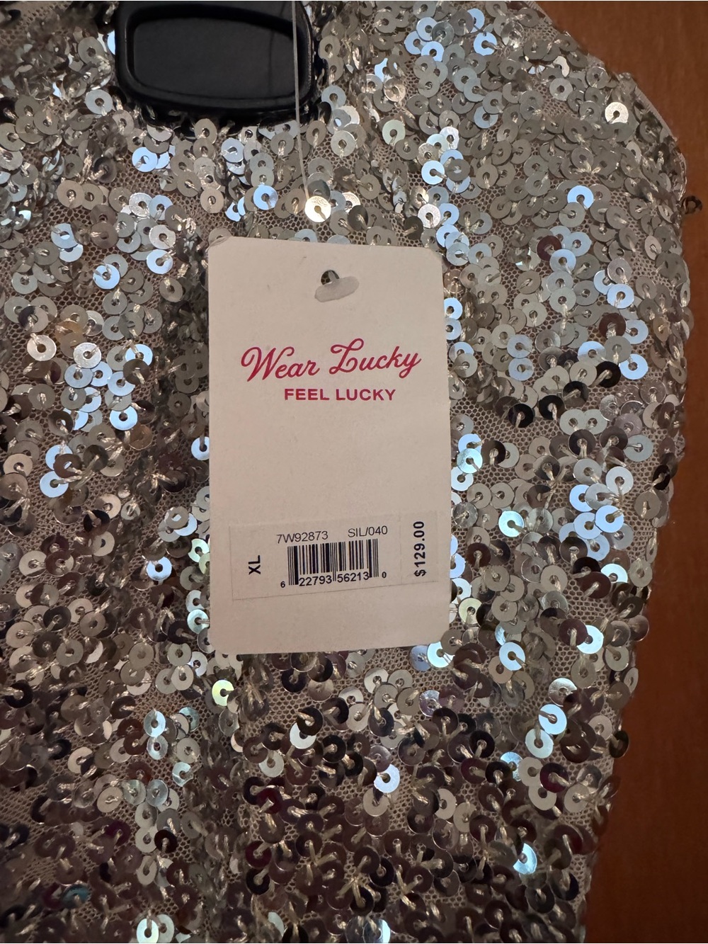 Lucky Brand Strapless Silver Sequin Gown - Picture 6 of 11